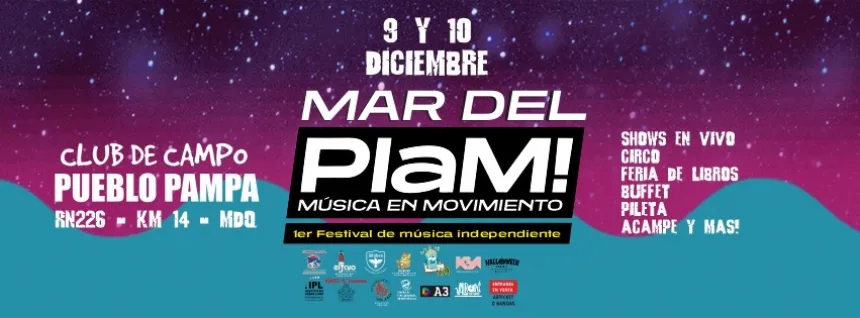 Actividad en General Pueyrredon. Llega Mar Del Plam: el primer festival de música independiente