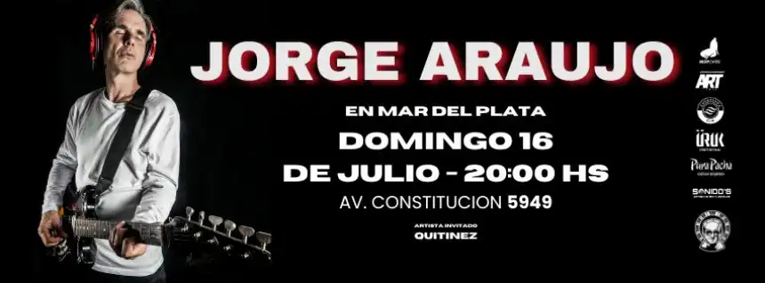 Actividad en General Pueyrredon. El ex Divididos Jorge Araujo dará un show en Mar del Plata