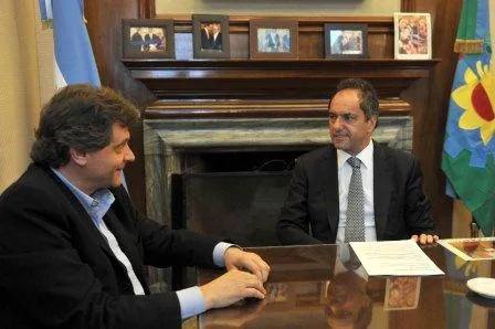 Noticias de Mar del Plata. Reunión entre Scioli y Pulti para impulsar el comercio y la industria en Mar del plata