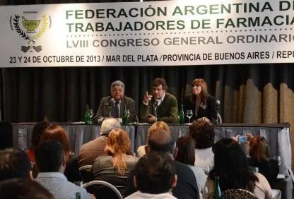 Noticias de Mar del Plata. Pulti de la apertura del Congreso de Trabajadores de Farmacia