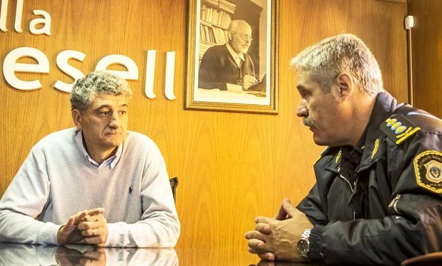 Noticias de Villa Gesell. Barrera y Grasso reunidos para coordinar cuestiones de seguridad