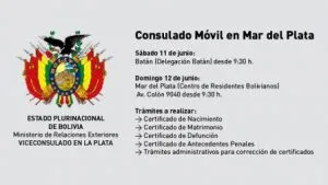 Noticias de Mar del Plata. Instalarán un consulado móvil para la colectividad boliviana en Batán