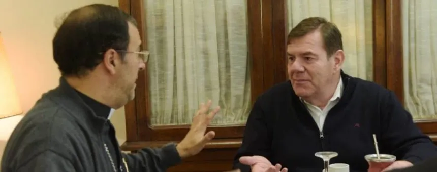 Noticias de Mar del Plata. Montenegro se reunió con el Obispo Mestre