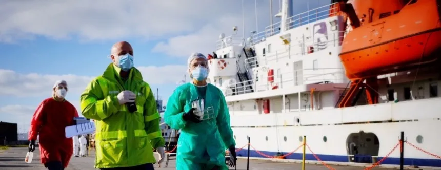 Noticias de Mar del Plata. Hicieron Test de Coronavirus a la tripulación del buque MV Ushuaia