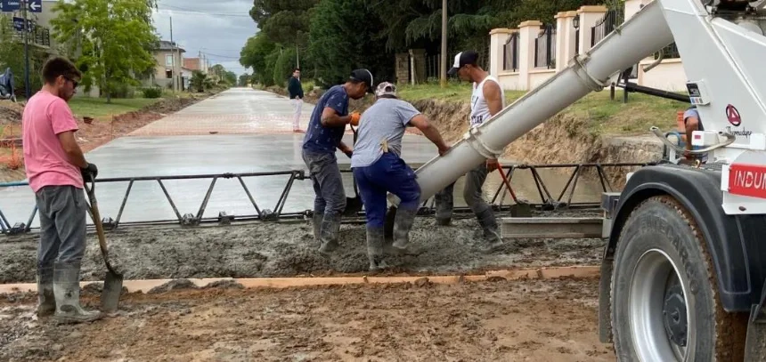 Culminan los trabajos de pavimentación de la 47 entre 40 y 32 en Balcarce. Noticia de Región Mar del Plata