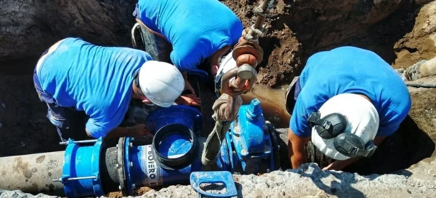 Trabajan para solucionar la baja presión de agua en Mar Chiquita. Noticia de Región Mar del Plata