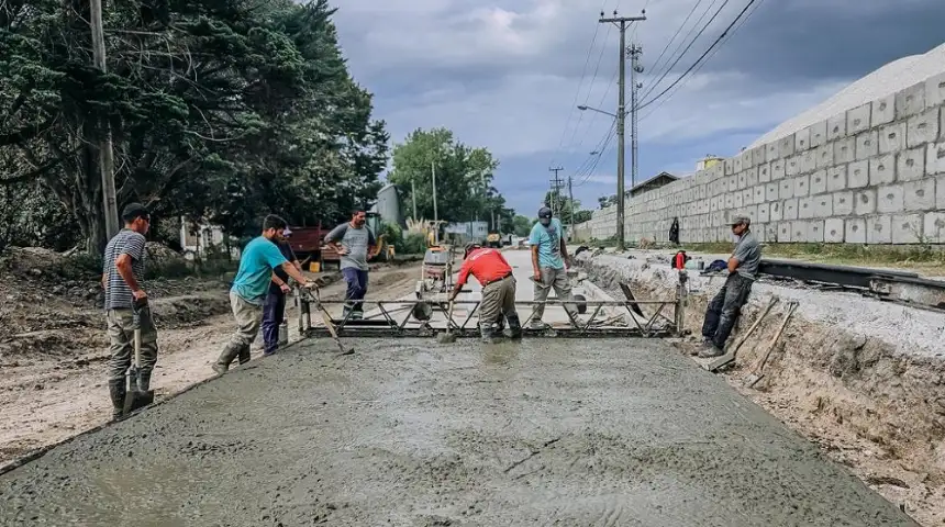 Noticias de Mar del Plata. Obras de pavimentación en el barrio Don Emilio