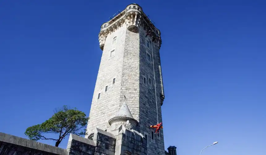 Noticias de Mar del Plata. Realizaron un simulacro de rescate en altura en la Torre Tanque de Mar del Plata