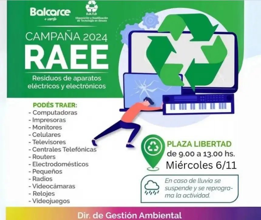 Noticias de Balcarce. Campaña de recolección de residuos electrónicos