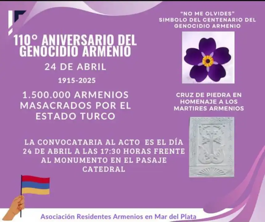 Noticias de Mar del Plata. Armenios conmemoran el 110º aniversario del primer genocidio del siglo XX Noticias de Mar del Plata. Armenios conmemoran el 110º aniversario del primer genocidio del siglo XX