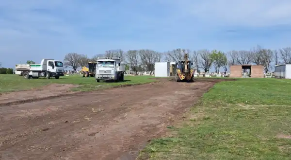 Loberia. Avanzan las obras en el Cementerio de Lobería con nuevos nichos y mejoras de acceso