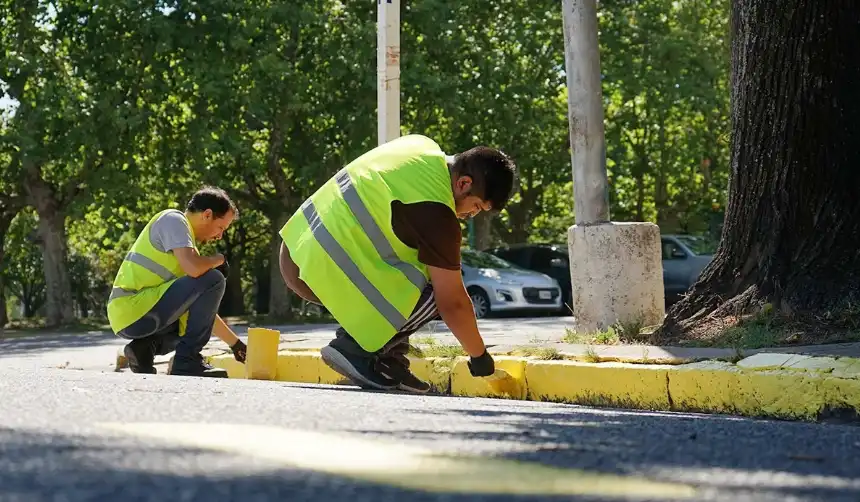 Noticias de Necochea. Nuevas señalizaciones para paradas de colectivos en Necochea