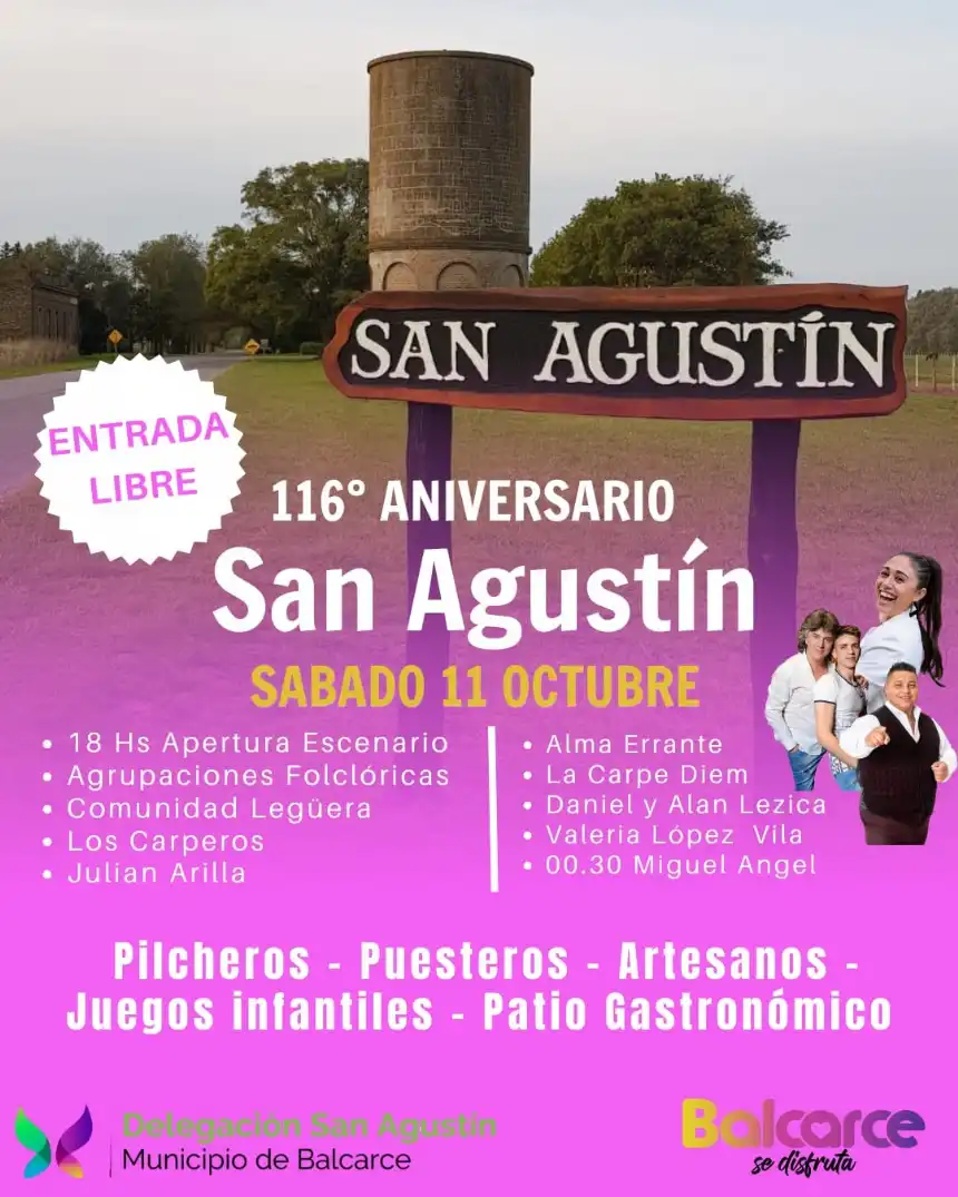 Noticias de Balcarce. San Agustín cumple 116 años y lo celebra con una gran fiesta popular Noticias de Balcarce. San Agustín cumple 116 años y lo celebra con una gran fiesta popular