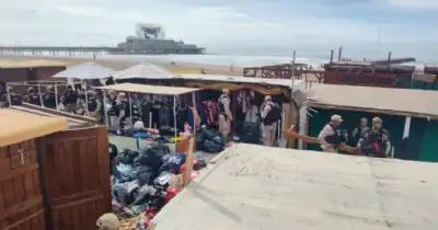 General Pueyrredon. Allanamiento en feria de La Rambla con un fuerte operativo