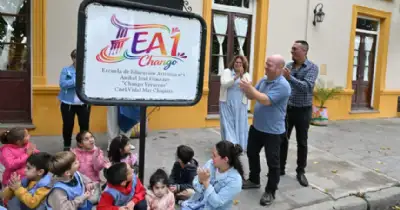 Mar Chiquita. Escuela de Coronel Vidal ahora lleva el nombre Chango Veracruz