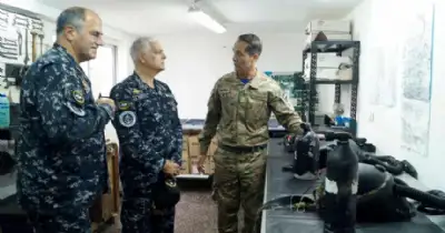 General Pueyrredon. Visita del jefe de la Armada a la Base Naval Mar del Plata