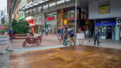 Avanzan los trabajos de puesta en valor de la peatonal San Martín