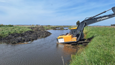 Necochea - EMSUR intensifica obras en caminos rurales y redes hidráulicas de Necochea