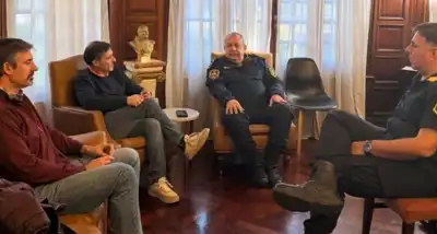 Reunión en la Superintendencia de Policía Regional