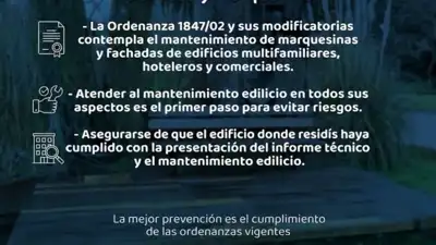 Villa Gesell alerta sobre mantenimiento de edificios ante el clima